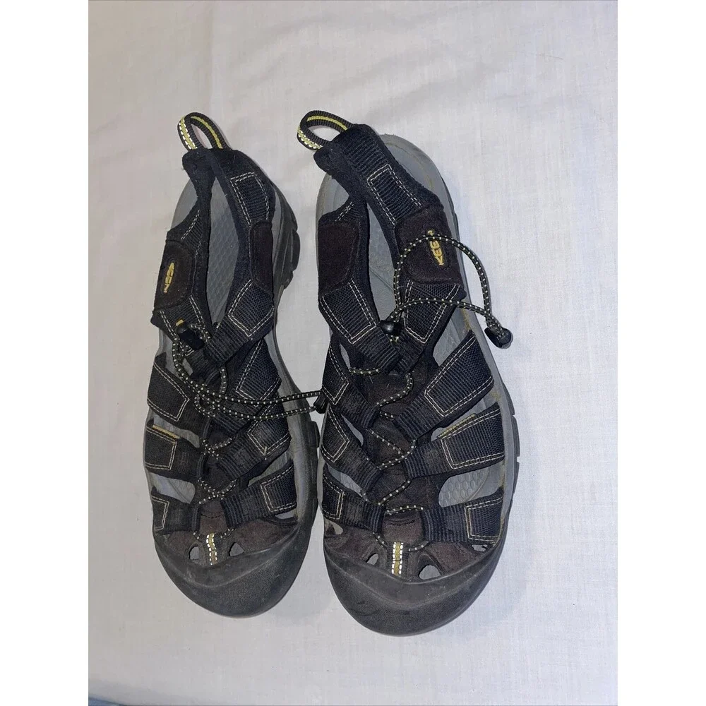 Keen River Sandals Men’s Size 10.5 Medium Black Fabric Waterproof Drawstring